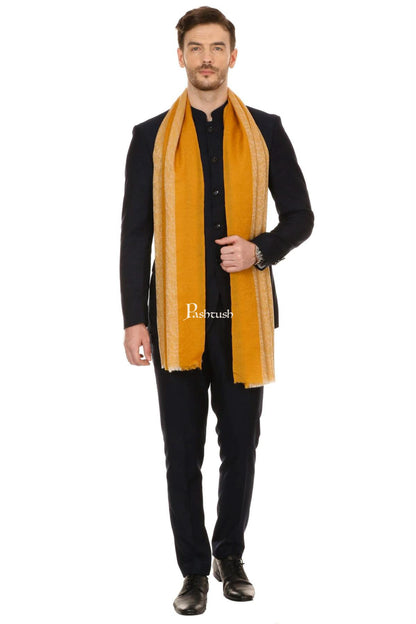 Pashtush India Mens Scarves Stoles and Mufflers Pashtush Mens Fine Wool Reversible Muffler, Soft And Warm - Tuscan Sun