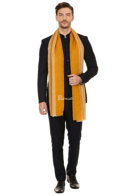 Pashtush India Mens Scarves Stoles and Mufflers Pashtush Mens Fine Wool Reversible Muffler, Soft And Warm - Tuscan Sun