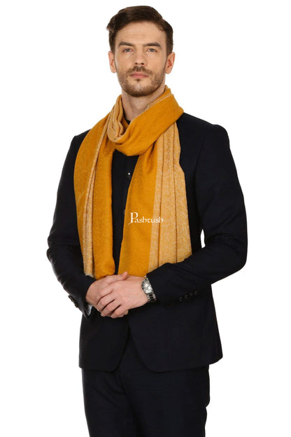 Pashtush India Mens Scarves Stoles and Mufflers Pashtush Mens Fine Wool Reversible Muffler, Soft And Warm - Tuscan Sun