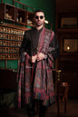 Pashtush India Mens Shawls Gents Shawl Pashtush Mens Fine Wool Shawl, Ambi Palla  Design, Black