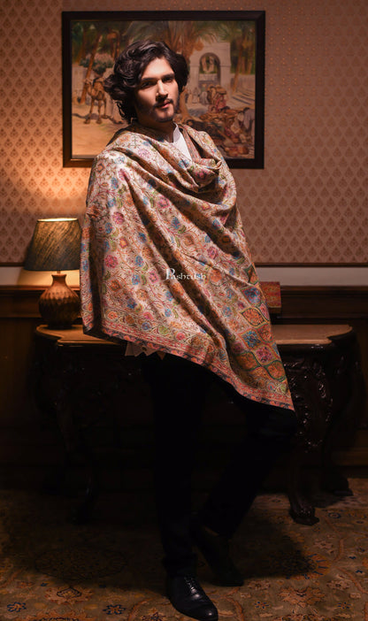 Pashtush India Womens Shawls Pashtush mens Fine Wool shawl, Kalamkari design, Mullticolour