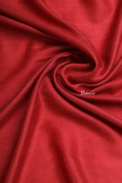 Pashtush India Mens Scarves Stoles and Mufflers Pashtush Mens Fine Wool Stole, Kingri Design, Maroon