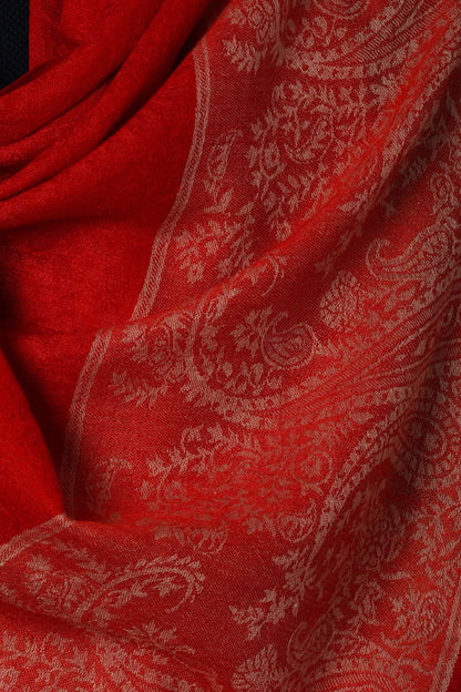 Pashtush India 70x200 Pashtush Mens Fine Wool Stole, Red