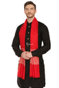 Pashtush India Mens Scarves Stoles and Mufflers Pashtush Mens Fine Wool Stole, Red