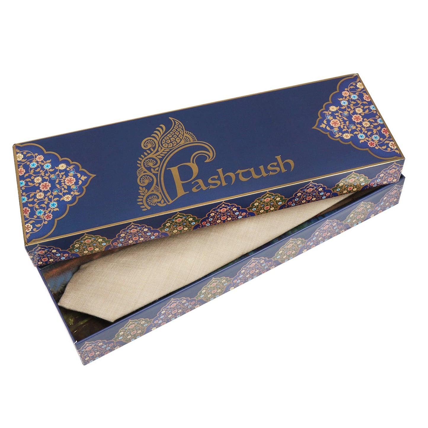 Pashtush India Mens Neckties Ties for Men Pashtush mens Fine Wool tie, Embroidered design, Multicolour