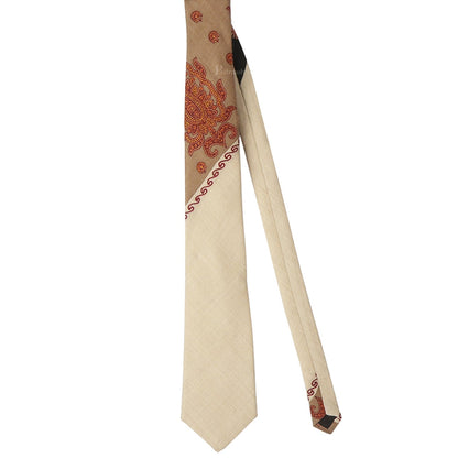 Pashtush India Mens Neckties Ties for Men Pashtush mens Fine Wool tie, Embroidered design, Multicolour
