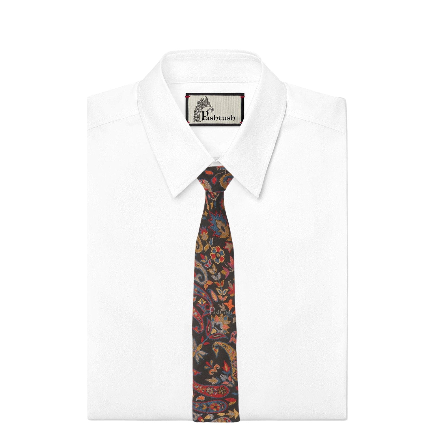 Pashtush India Mens Neckties Ties for Men Pashtush mens Fine Wool tie, Jacquard Woven design, Multicolour