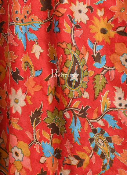 Pashtush India 70x200 Pashtush Mens Hand Embroidery Kalamkari Stole