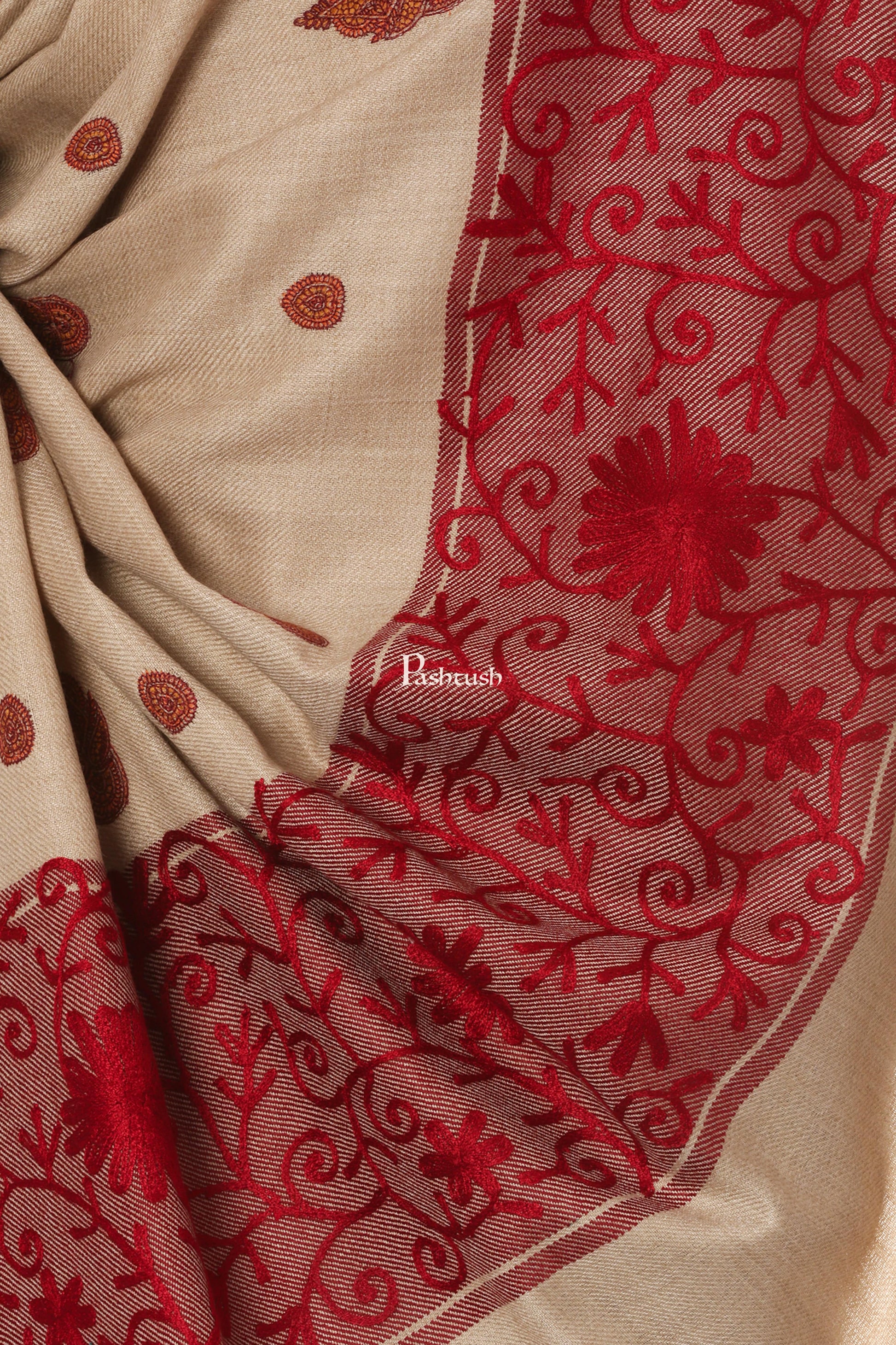 Pashtush India Mens Shawls Gents Shawl Pashtush Mens Hand Embroidery Shawl, Thick And Warm