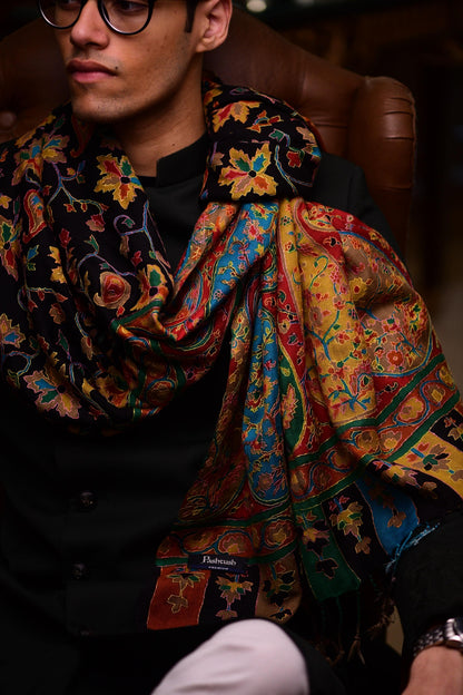 Pashtush Mens Handwork Handpainted Kalamkari Stole