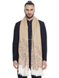 Pashtush India 100x200 Pashtush Mens Jacquard Palla Stole, Warm and soft, Faux Pashmina