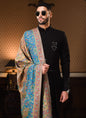 Pashtush India 100x200 Pashtush Mens Kaani Shawl, Faux Pashmina, Soft And Warm, Barabic Blue