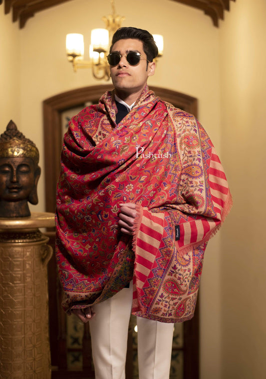 Pashtush India 100x200 Pashtush Mens Kaani Stole, Faux Pashmina, Soft and Warm