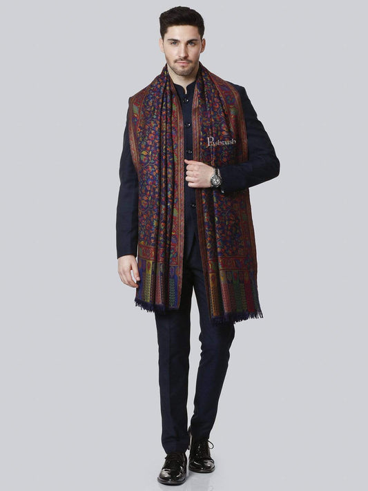 Pashtush India 100x200 Pashtush Mens Kaani Stole, Faux Pashmina, Soft and Warm, Multi coloured
