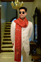 Pashtush India 100x200 Pashtush Mens Kaani Stole, Faux Pashmina Stole, Soft and Warm (Red)