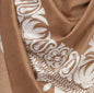 Pashtush India Shawl Pashtush Mens Kashmiri Hand Embroidery Shawl, Fine Wool with Tilla Zari Work - Taupe