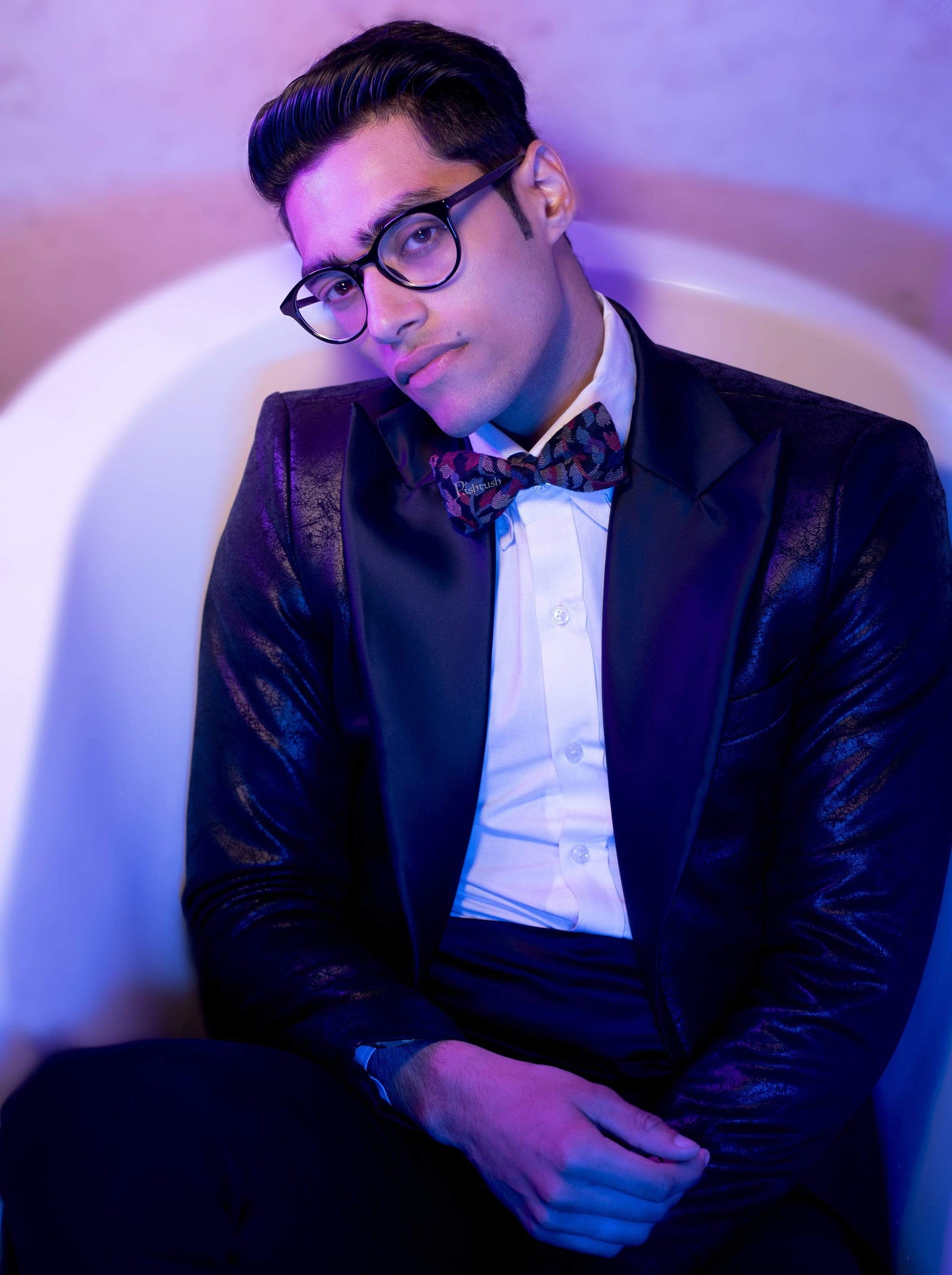 Pashtush India Bow Pashtush Mens Luxury Pre-Tied Bow Tie