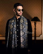 Pashtush India 100x200 Pashtush Mens Nalki Embroidery Stole, Pure Wool, Woolmark Certified