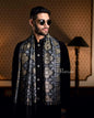 Pashtush India 100x200 Pashtush Mens Nalki Embroidery Stole, Pure Wool, Woolmark Certified