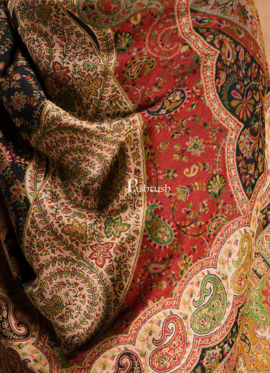 Pashtush India 100x200 Pashtush Mens Paisley Weave Kaani Shawl, Soft and Warm