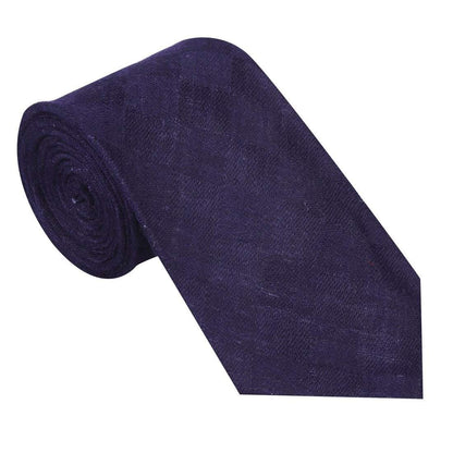 Pashtush Shawl Store Tie Pashtush Mens Pashmina Necktie, Checkered Design, Free Size, Crossroads Oxford Navy