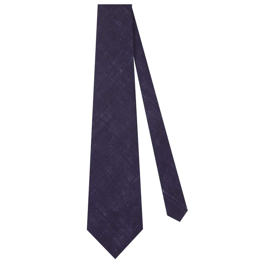 Pashtush Shawl Store Tie Pashtush Mens Pashmina Necktie, Checkered Design, Free Size, Crossroads Oxford Navy