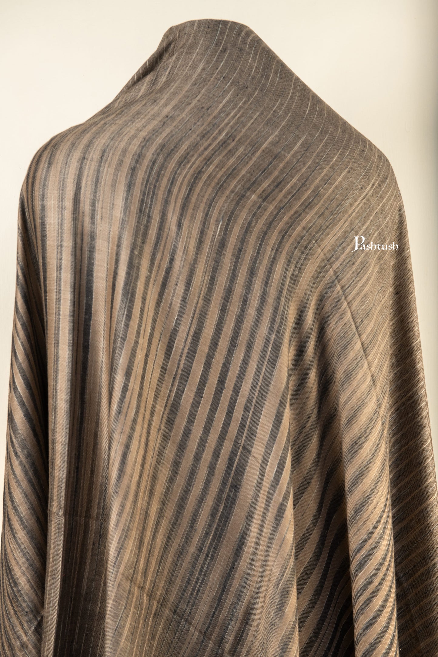 Pashtush India Mens Shawls Gents Shawl Pashtush Mens Pure Pashmina Shawl, Black and Gold