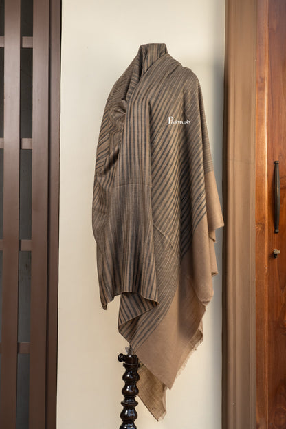 Pashtush India Mens Shawls Gents Shawl Pashtush Mens Pure Pashmina Shawl, Black and Gold