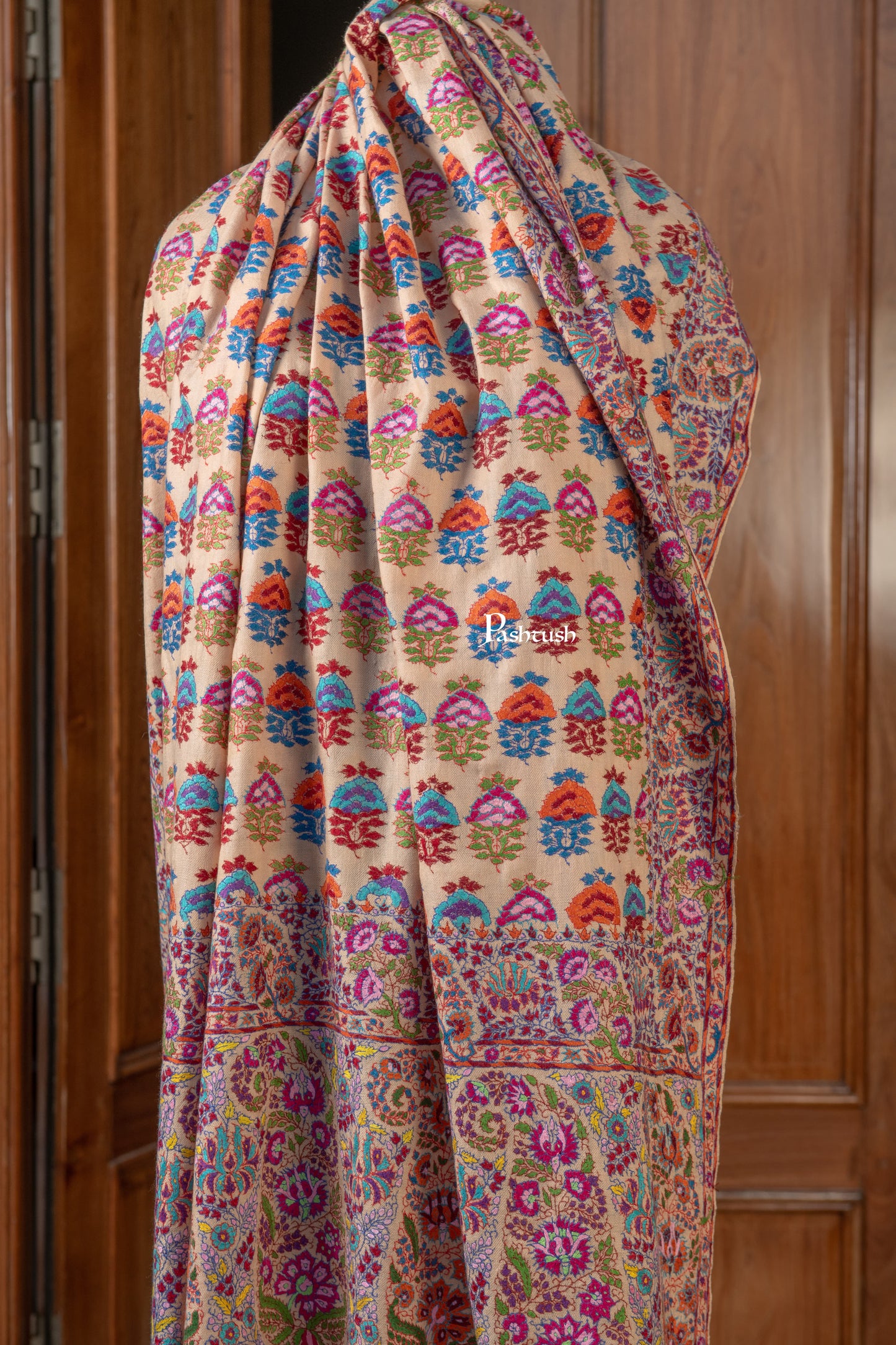 Pashtush India Mens Shawls Gents Shawl Pashtush Mens Pure Pashmina Shawl, Multicolour
