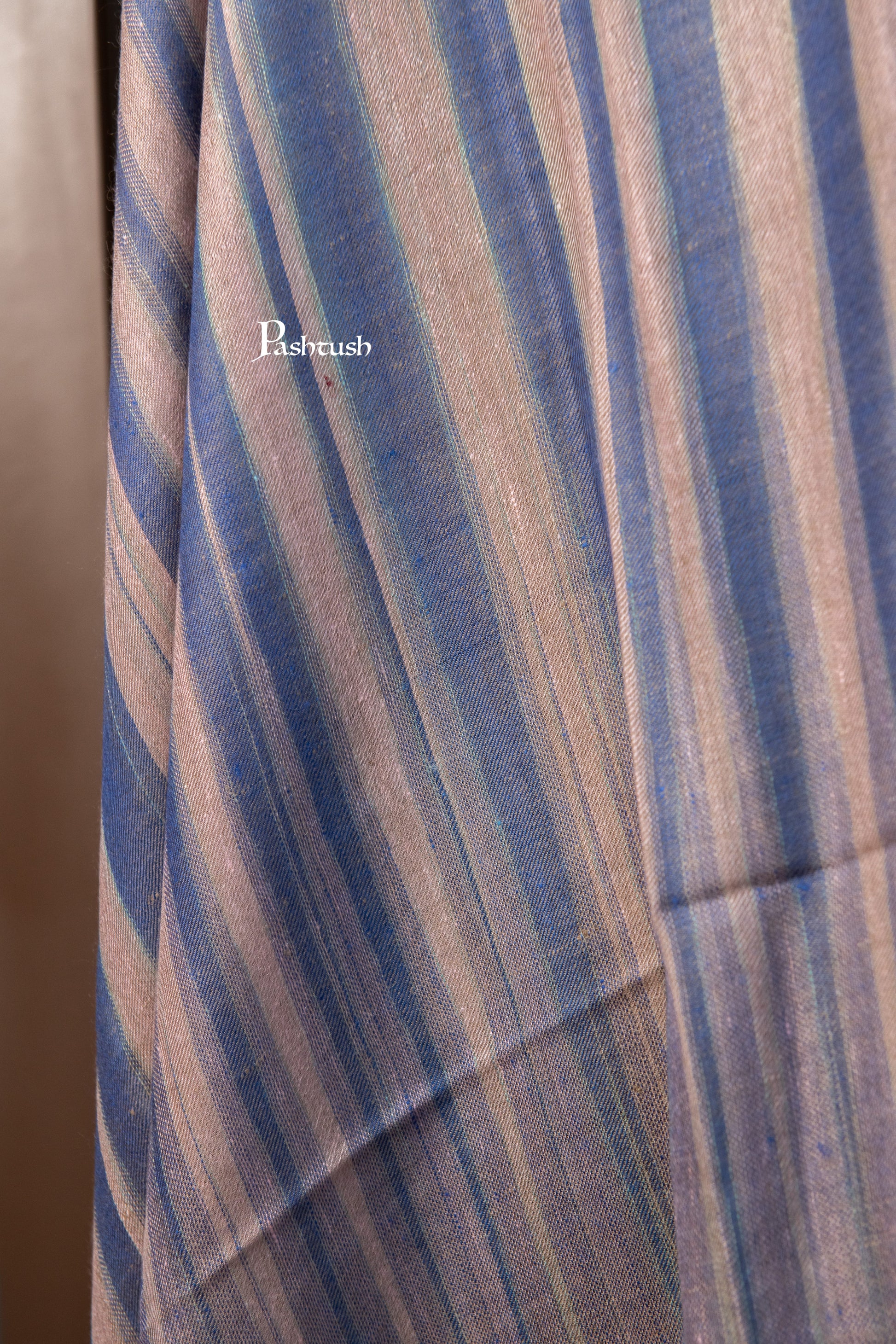 Pashtush India Mens Shawls Gents Shawl Pashtush Mens Pure Pashmina Shawl, Navy Blue