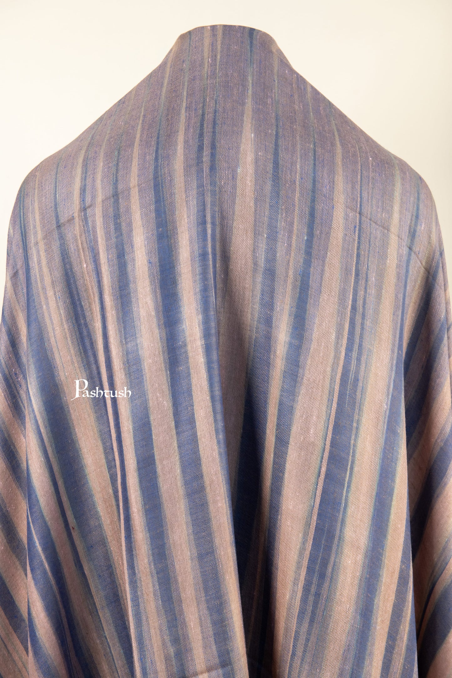 Pashtush India Mens Shawls Gents Shawl Pashtush Mens Pure Pashmina Shawl, Navy Blue