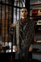Pashtush India Womens Shawls Pashtush Mens Pure Pashmina Stole, Sozni Hand Embroidery, Hand Woven
