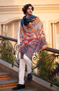 Pashtush India Womens Shawls Pashtush Mens, Pure Wool, Embroidered Mughal Darbar Shawl, Woolmark Certified, Multicoloured