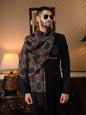 Pashtush India 70x200 Pashtush Mens Pure Wool, Honeycomb Weave Stole, With Woolmark Certificate