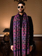 Pashtush India 70x200 Pashtush Mens Reversible Stole, 100% Pure Wool With Woolmark Certification, Multi coloured