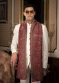 Pashtush India 70x200 Pashtush Mens Reversible Stole, Chanting Paisley Weave Scarf, Crimson Maroon