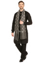 Pashtush India Mens Scarves Stoles and Mufflers Pashtush Mens Reversible Stole, Checkered Design - Black