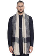 Pashtush India 70x200 Pashtush Mens Reversible Stole, with Paiseley weave