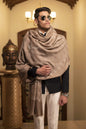 Pashtush India 114x228 Pashtush Mens Shawl, Fine Wool Jacquard Weave Shawl, Soft and Light Weight