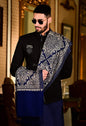 Pashtush India 70x200 Pashtush Mens Silk-Pashmina Fine Wool, Nalki Embroidery Needlework Stole