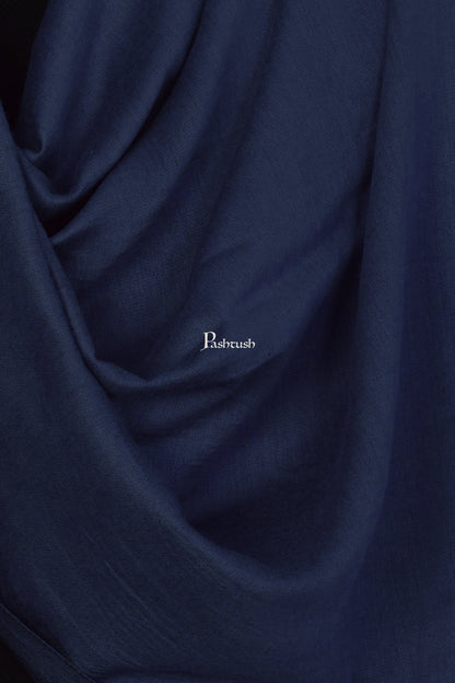 Pashtush India Mens Scarves Stoles and Mufflers Pashtush Mens Soft Bamboo Reversible Stole, Navy Blue