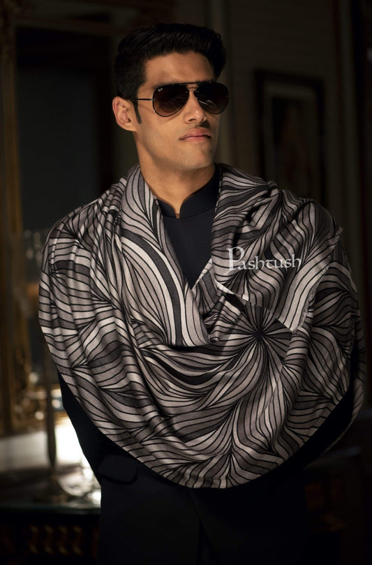 Pashtush India 70x200 Pashtush Mens Soft Bamboo Scarf, Casual, Printed, Extra Soft