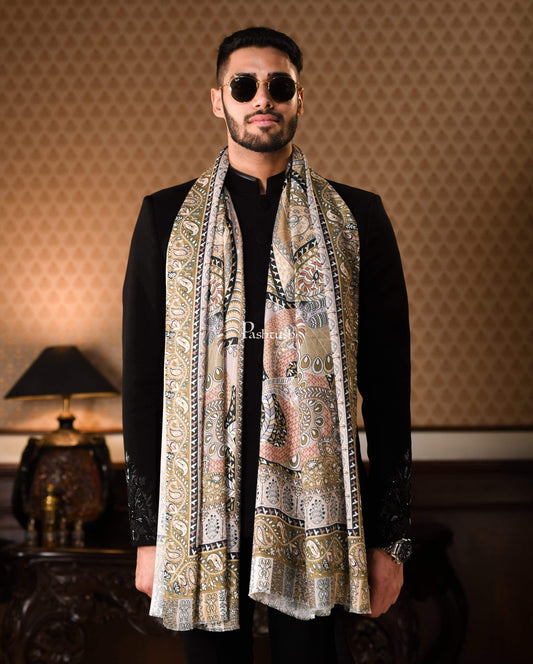 Pashtush India 70x200 Pashtush Mens Soft Bamboo Scarf, Stoles, Wraps (soft Bamboo) - Paisley Garden