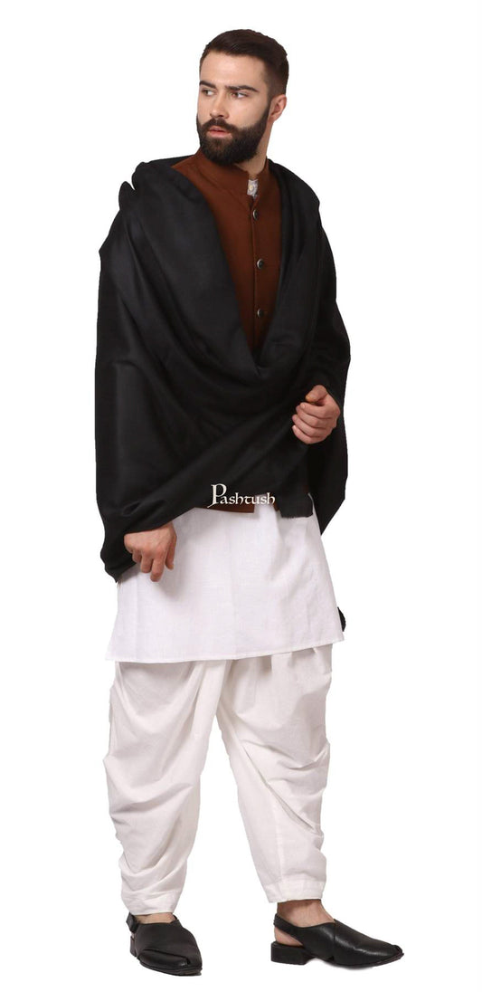 Pashtush India Mens Shawls Gents Shawl Pashtush Mens Soft Wool Shawl, Mens Lohi (Full Size), Pure Wool, Woolmark Certified