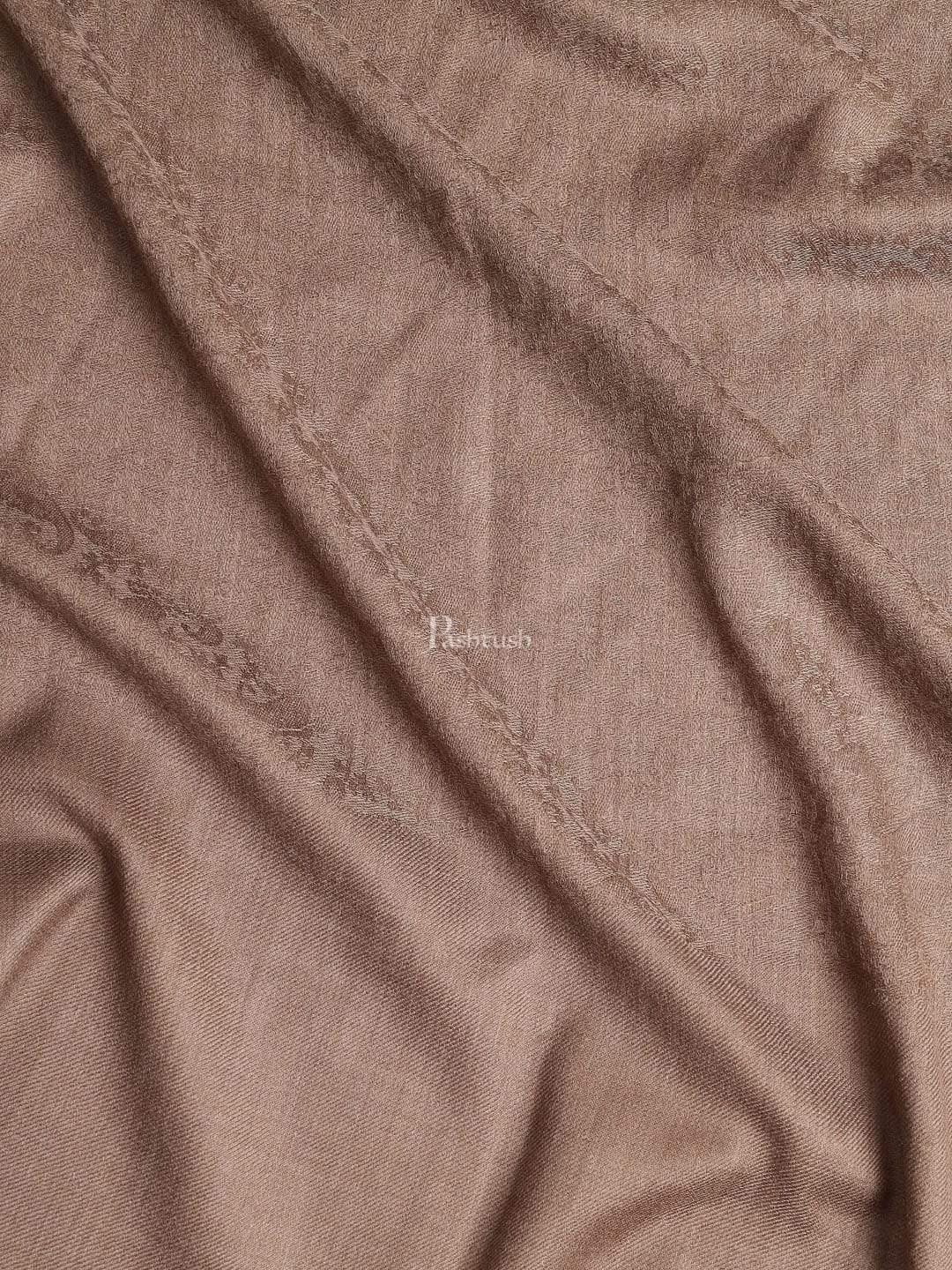 Pashtush India 100x200 Pashtush Mens Soft Wool Stole dark brown ( tooth )