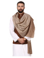Pashtush India Mens Scarves Stoles and Mufflers Pashtush Mens Stole, Checkered Design, Extra-Soft Cashmere Feel, Taupe