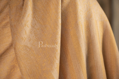 Pashtush India 100x200 Pashtush Mens Stole Scarf, Extra Soft Wool - Medallion Mustard