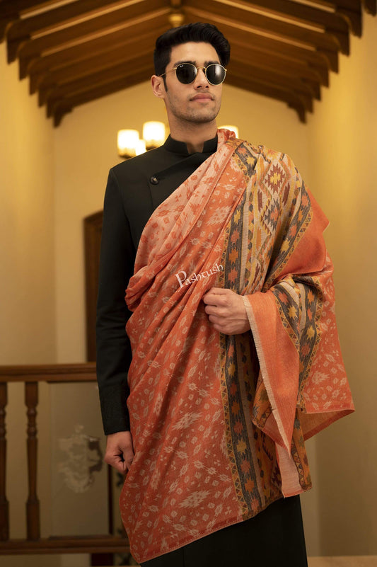 Pashtush Shawl Store Stole Pashtush Mens Stole Scarf, Extra Soft Wool Stole, Kullu Weave