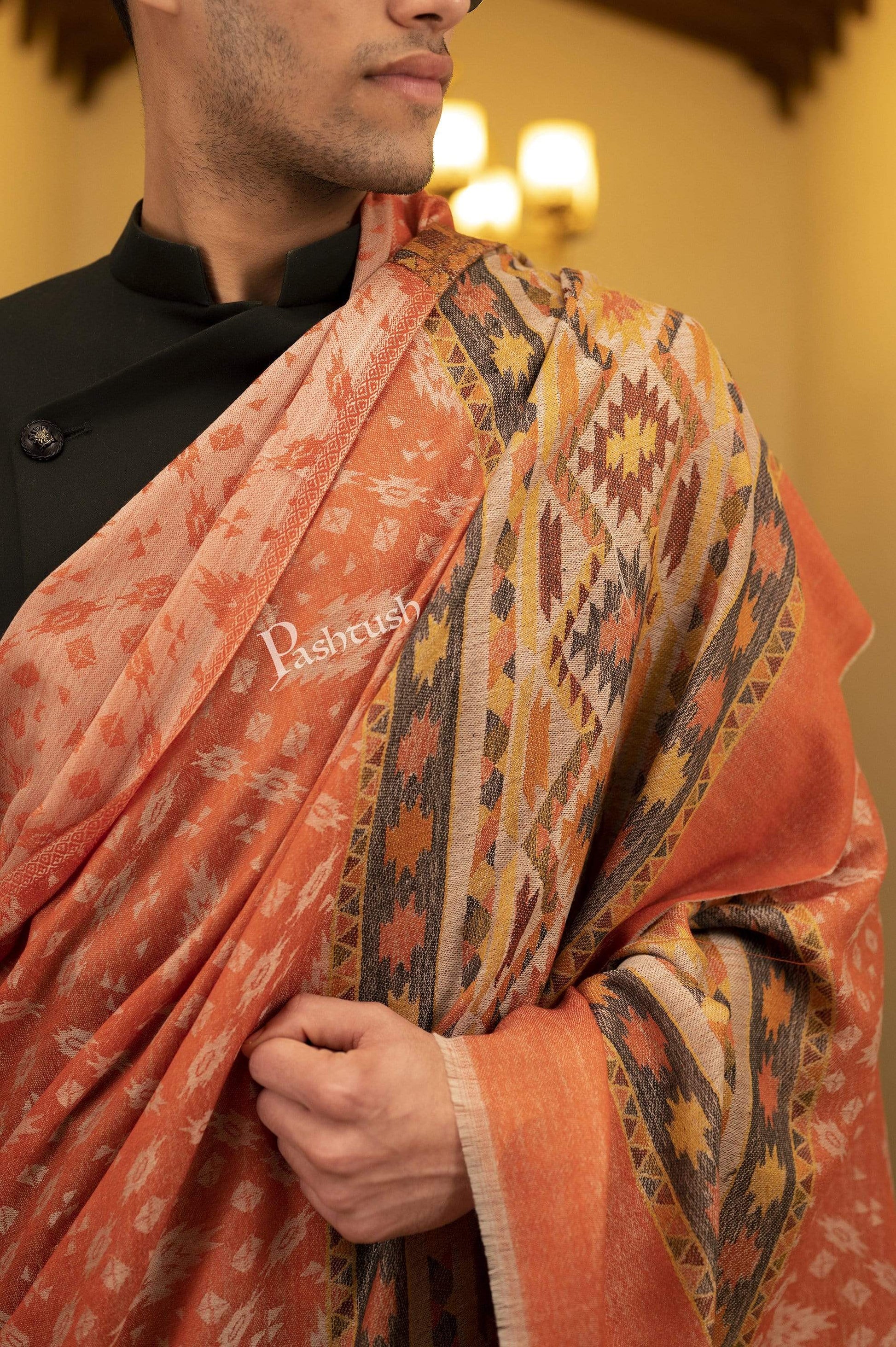 Pashtush Shawl Store Stole Pashtush Mens Stole Scarf, Extra Soft Wool Stole, Kullu Weave
