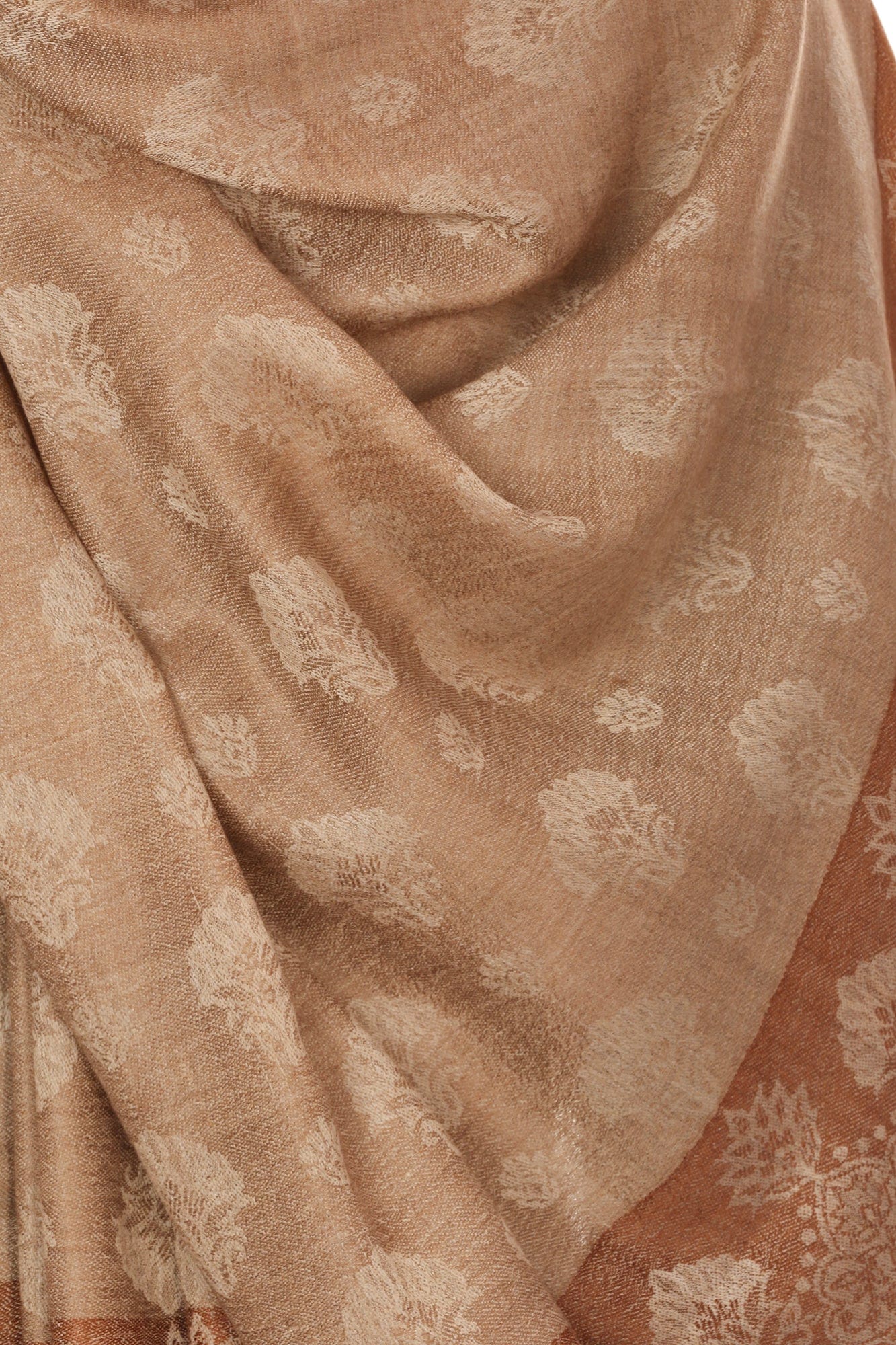 Pashtush India Mens Scarves Stoles and Mufflers Pashtush Mens Stole Scarf, Extra Soft Wool Stole - Taupe